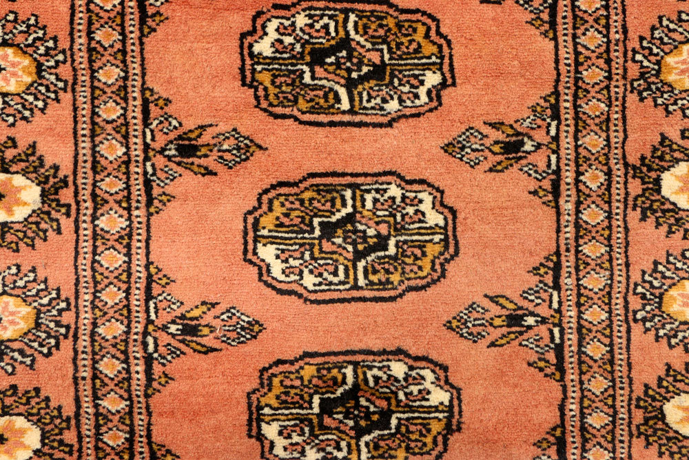 Dark Salmon Bokhara 2' 6 x 10' 10 - No. 39189 - ALRUG Rug Store