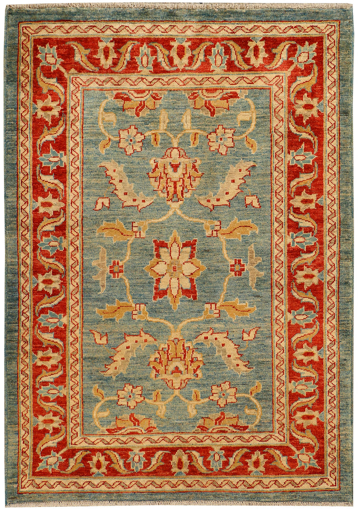 Cadet Blue Oushak 3' 4 x 4' 9 - No. 39346 - ALRUG Rug Store