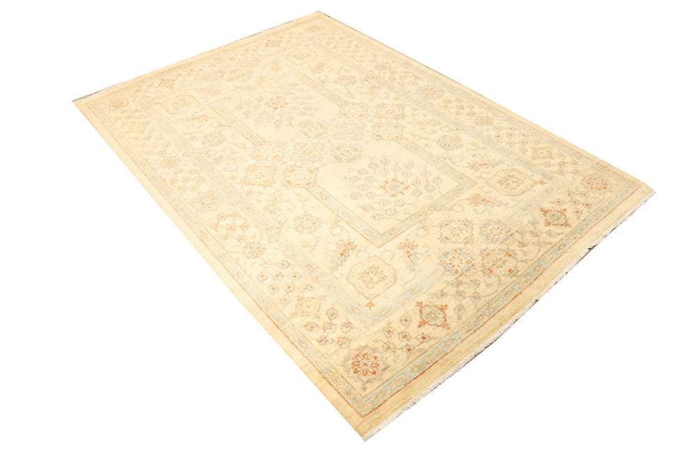 Navajo White Oushak 4' 7 x 6' 7 - No. 39400 - ALRUG Rug Store