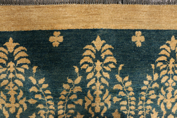 Cadet Blue Gabbeh 4' 1 x 6' 1 - No. 39415 - ALRUG Rug Store