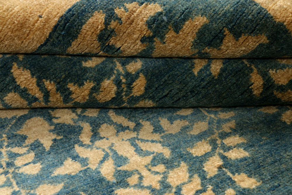 Cadet Blue Gabbeh 4' 1 x 6' 1 - No. 39415 - ALRUG Rug Store