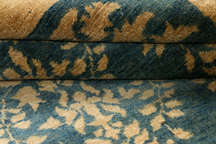 Cadet Blue Gabbeh 4' 1 x 6' 1 - No. 39415 - ALRUG Rug Store