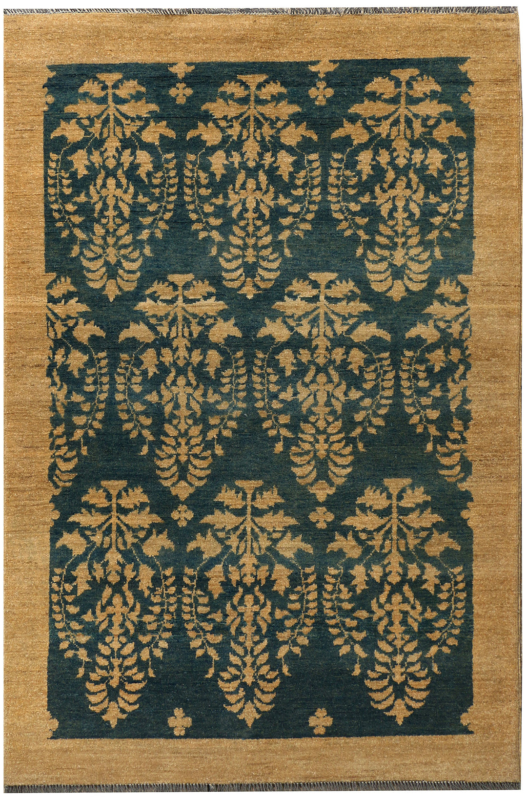 Cadet Blue Gabbeh 4' 1 x 6' 1 - No. 39415 - ALRUG Rug Store