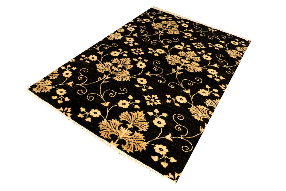 Saddle Brown Gabbeh 4' 7 x 6' 6 - No. 39418 - ALRUG Rug Store