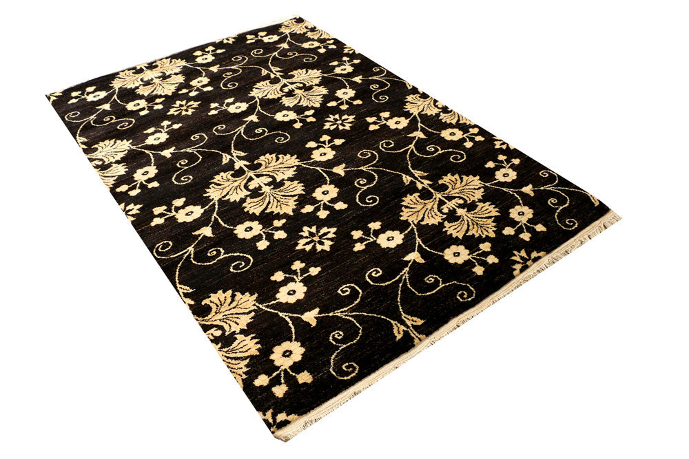 Saddle Brown Gabbeh 4' 7 x 6' 6 - No. 39418 - ALRUG Rug Store