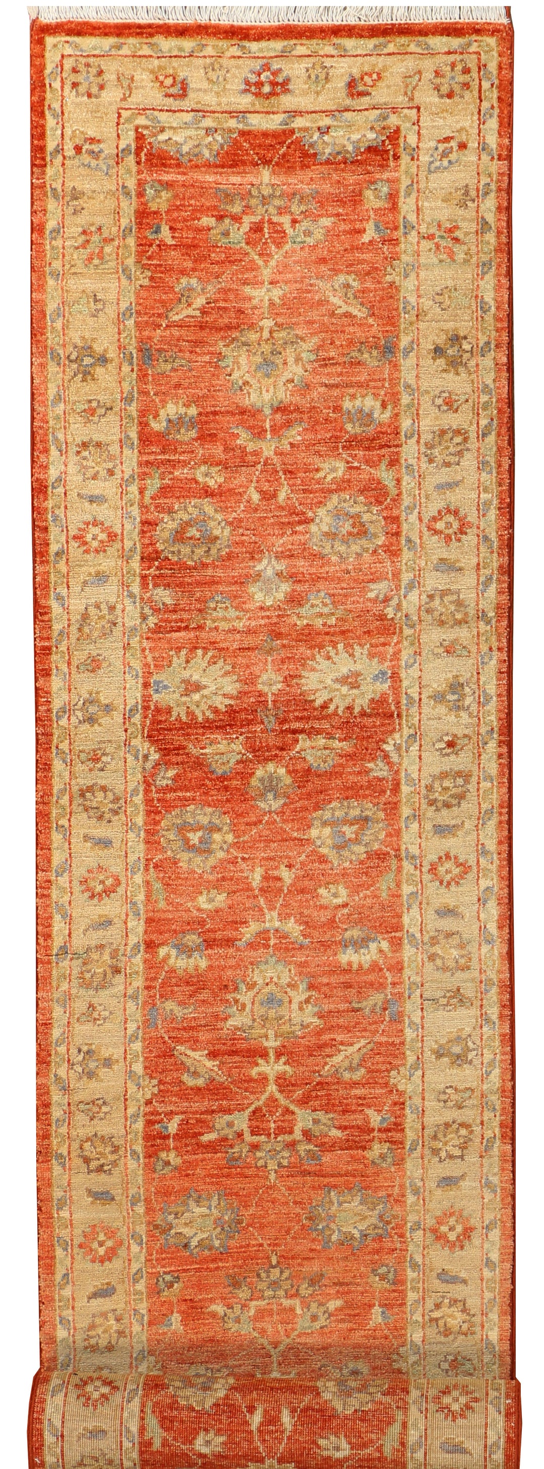 Tomato Oushak 2' 1 x 10' 6 - No. 39456 - ALRUG Rug Store