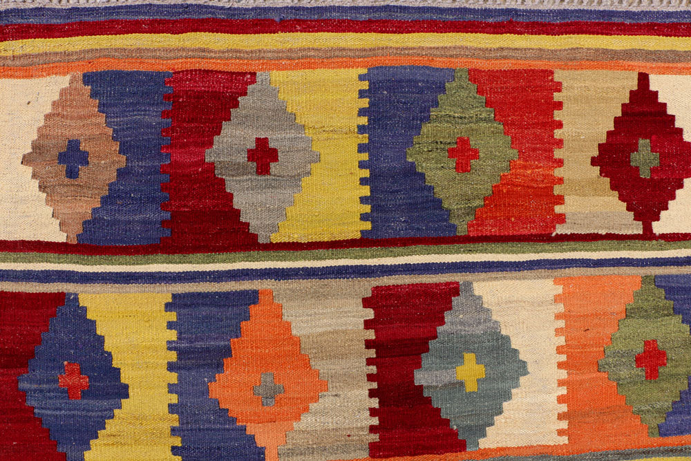 Multi Colored Kilim 6' 9 x 9' 9 - No. 39527 - ALRUG Rug Store