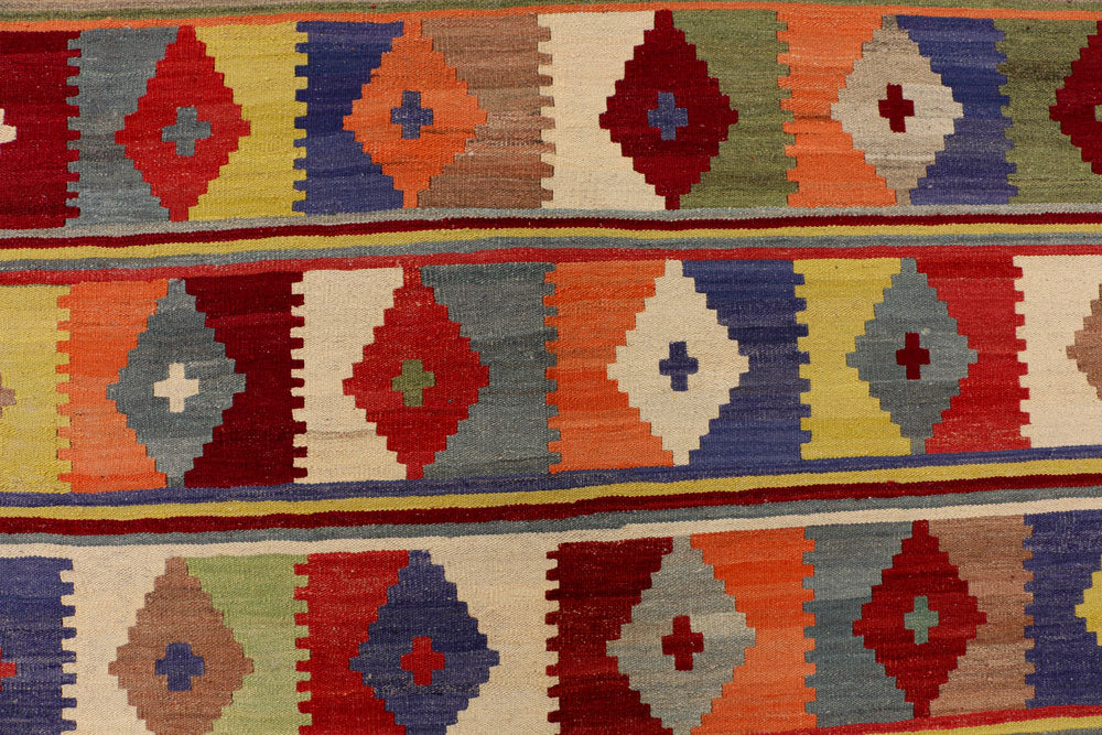 Multi Colored Kilim 6' 9 x 9' 9 - No. 39527 - ALRUG Rug Store