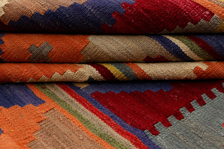 Multi Colored Kilim 6' 9 x 9' 9 - No. 39527 - ALRUG Rug Store