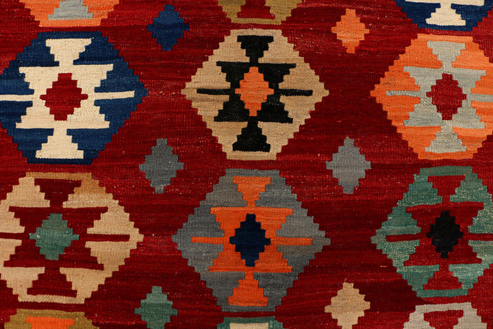 Dark Red Kilim 6' x 8' - No. 39528 - ALRUG Rug Store