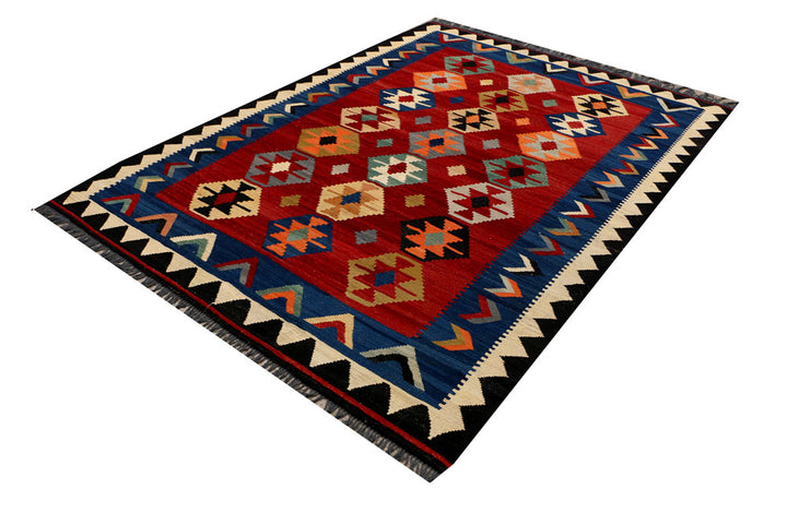 Dark Red Kilim 6' x 8' - No. 39528 - ALRUG Rug Store