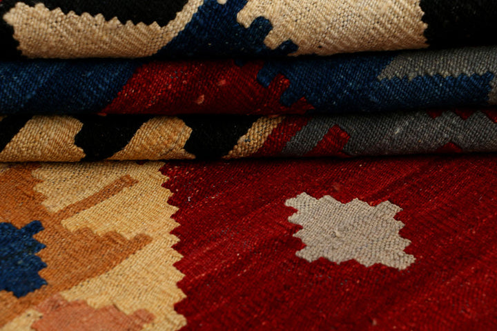 Dark Red Kilim 6' x 8' - No. 39528 - ALRUG Rug Store