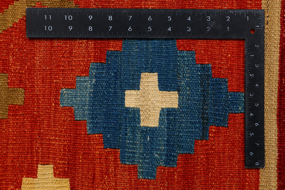 Orange Red Kilim 5' 10 x 7' 9 - No. 39532 - ALRUG Rug Store