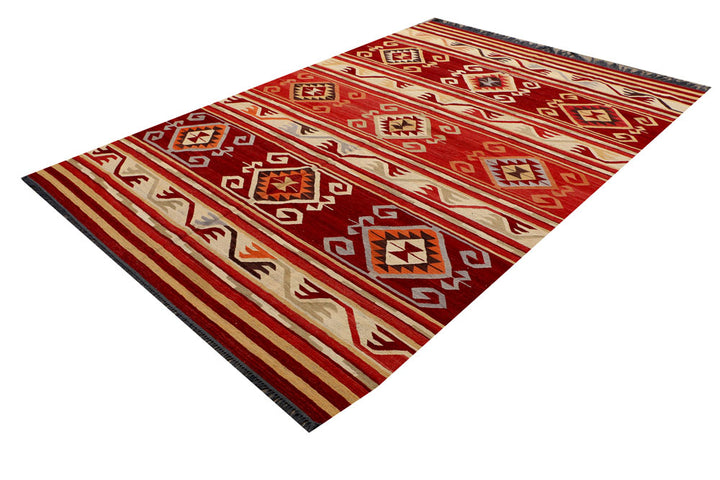 Multi Colored Kilim 7' x 9' 11 - No. 39533 - ALRUG Rug Store