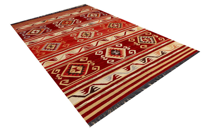 Multi Colored Kilim 7' x 9' 11 - No. 39533 - ALRUG Rug Store