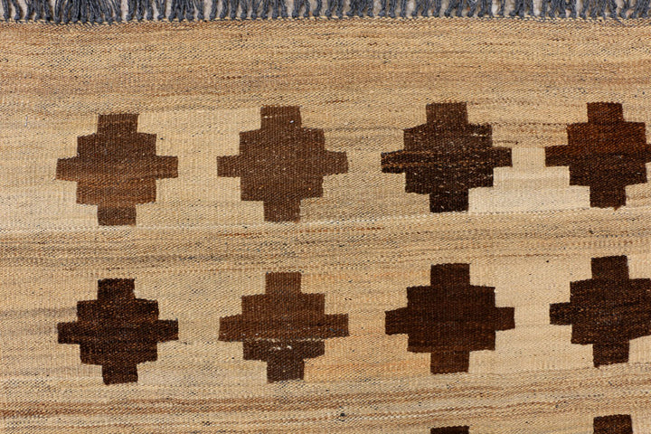 Tan Kilim 4' 6 x 6' 5 - No. 39534 - ALRUG Rug Store