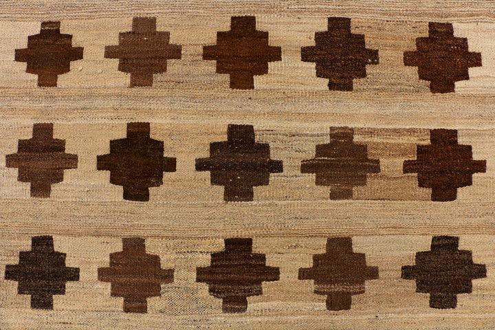 Tan Kilim 4' 6 x 6' 5 - No. 39534 - ALRUG Rug Store