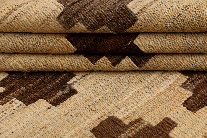 Tan Kilim 4' 6 x 6' 5 - No. 39534 - ALRUG Rug Store