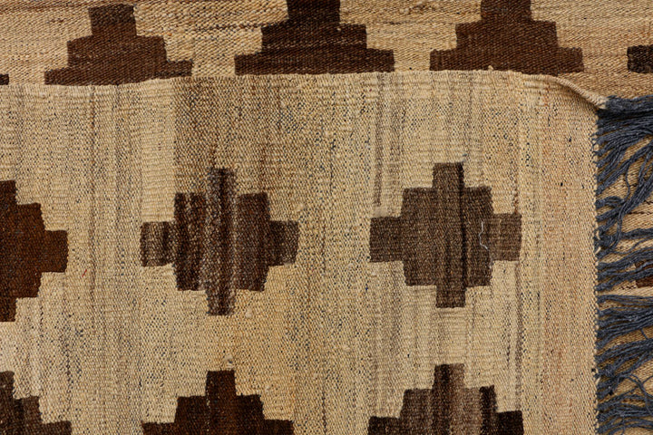 Tan Kilim 4' 6 x 6' 5 - No. 39534 - ALRUG Rug Store