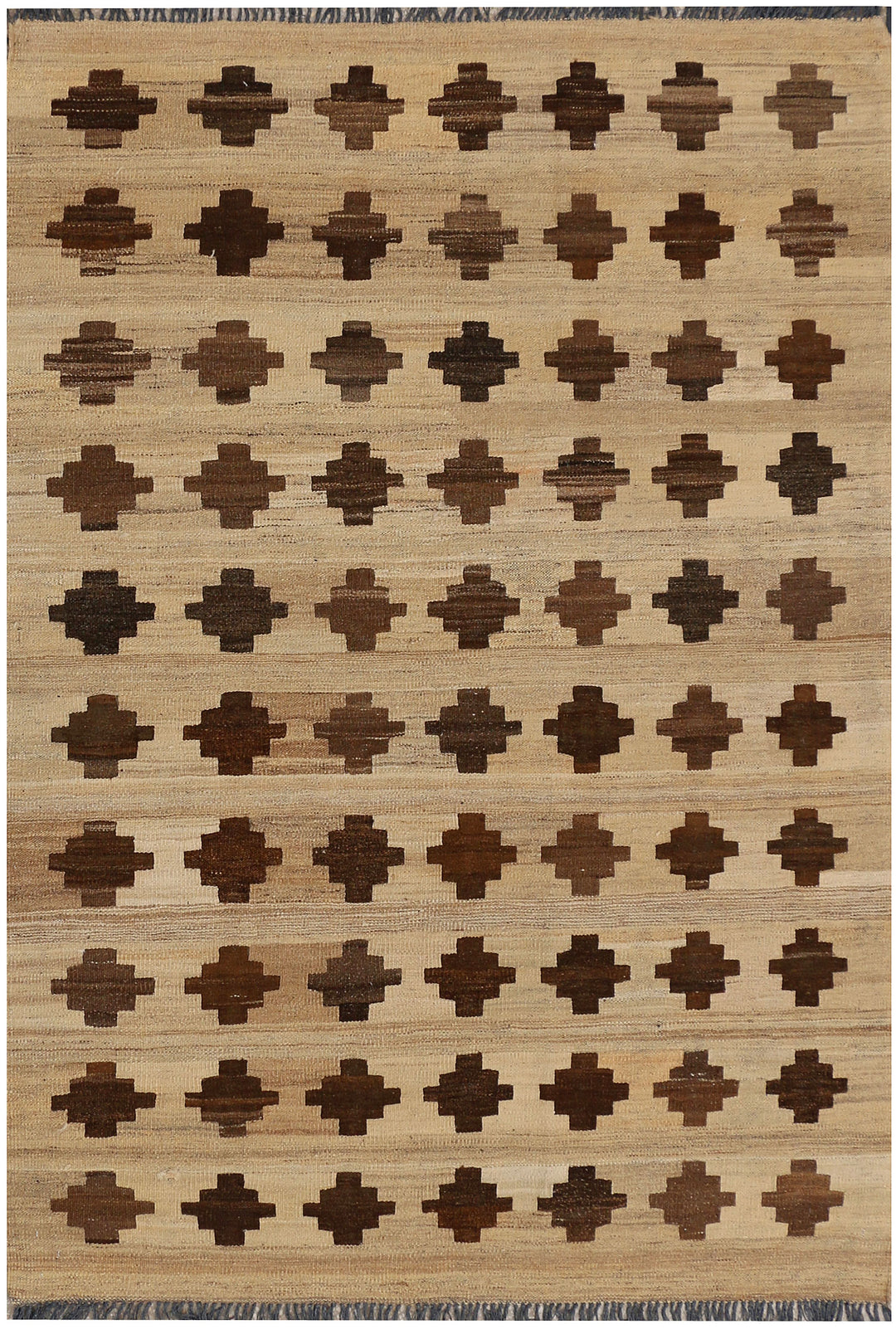 Tan Kilim 4' 6 x 6' 5 - No. 39534 - ALRUG Rug Store