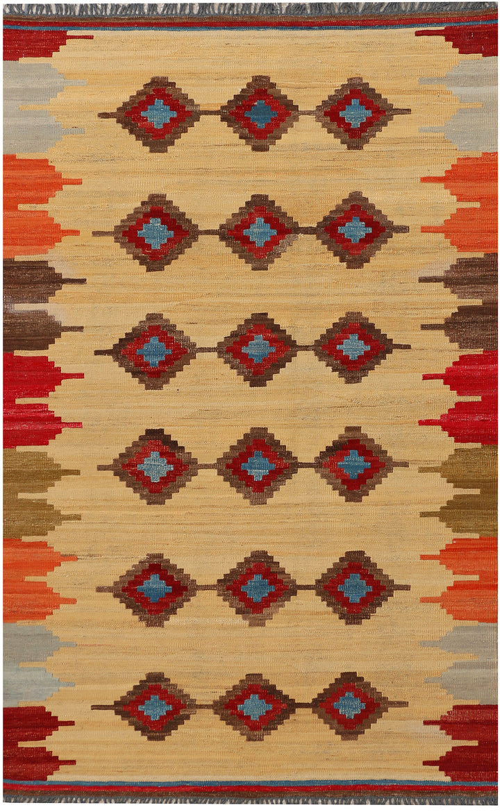 Wheat Kilim 4' 3 x 6' 8 - No. 39539 - ALRUG Rug Store