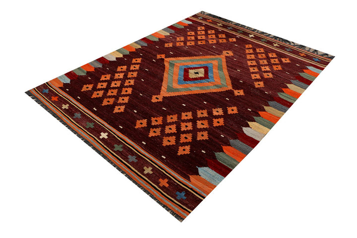 Maroon Kilim 5' x 6' 8 - No. 39540 - ALRUG Rug Store