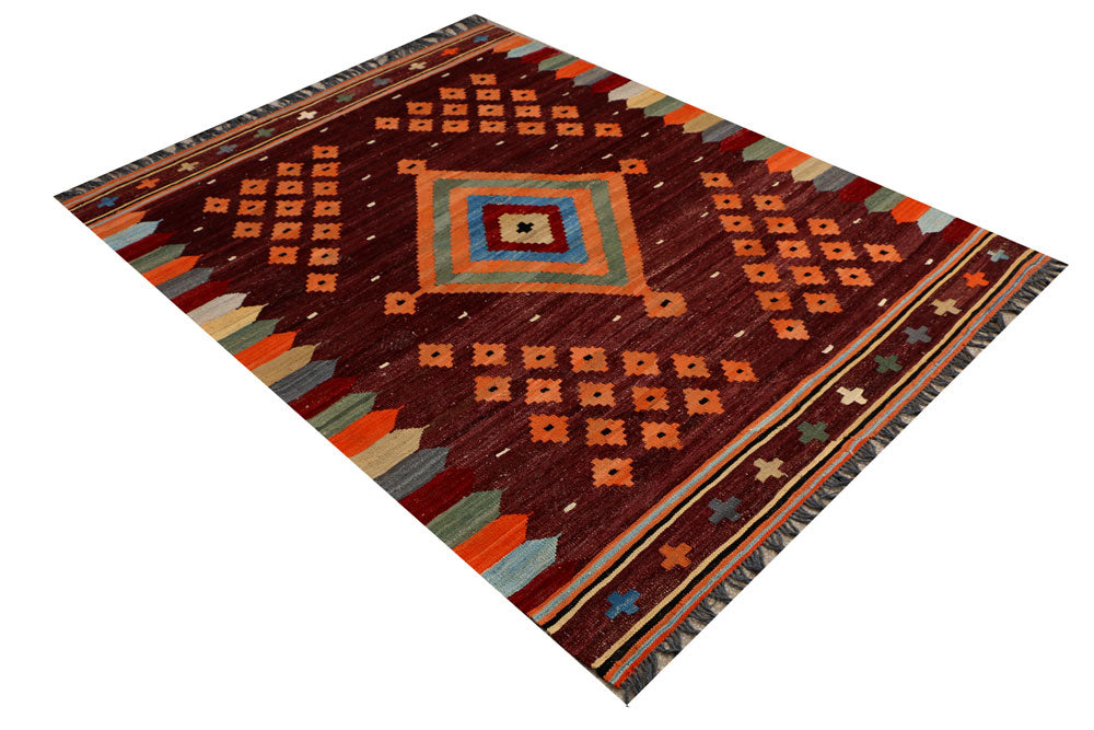 Maroon Kilim 5' x 6' 8 - No. 39540 - ALRUG Rug Store