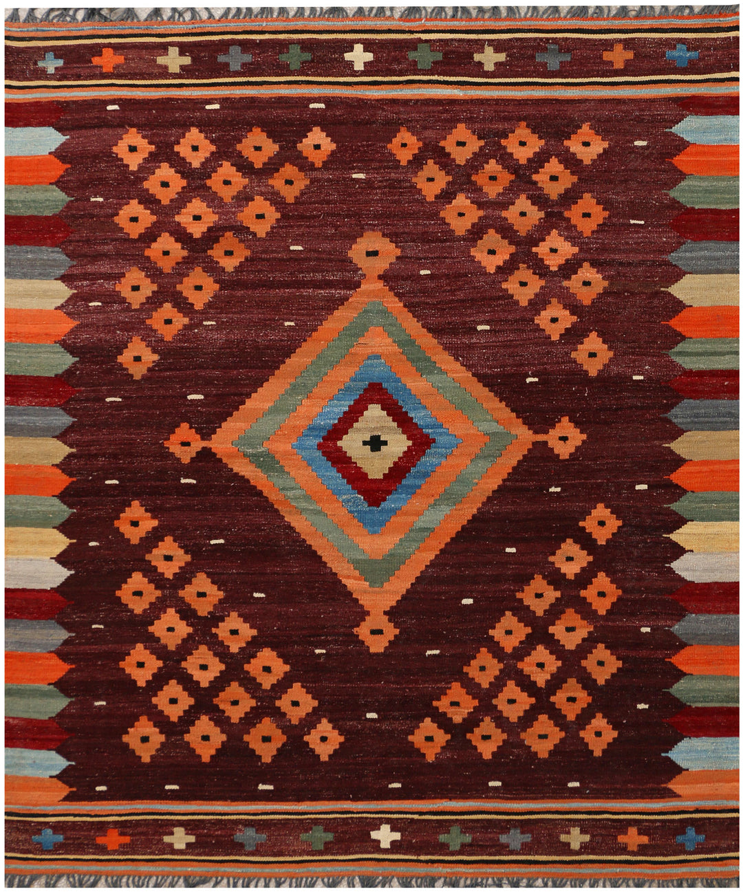 Maroon Kilim 5' x 6' 8 - No. 39540 - ALRUG Rug Store