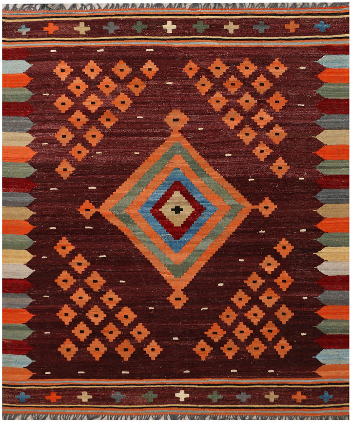 Maroon Kilim 5' x 6' 8 - No. 39540 - ALRUG Rug Store