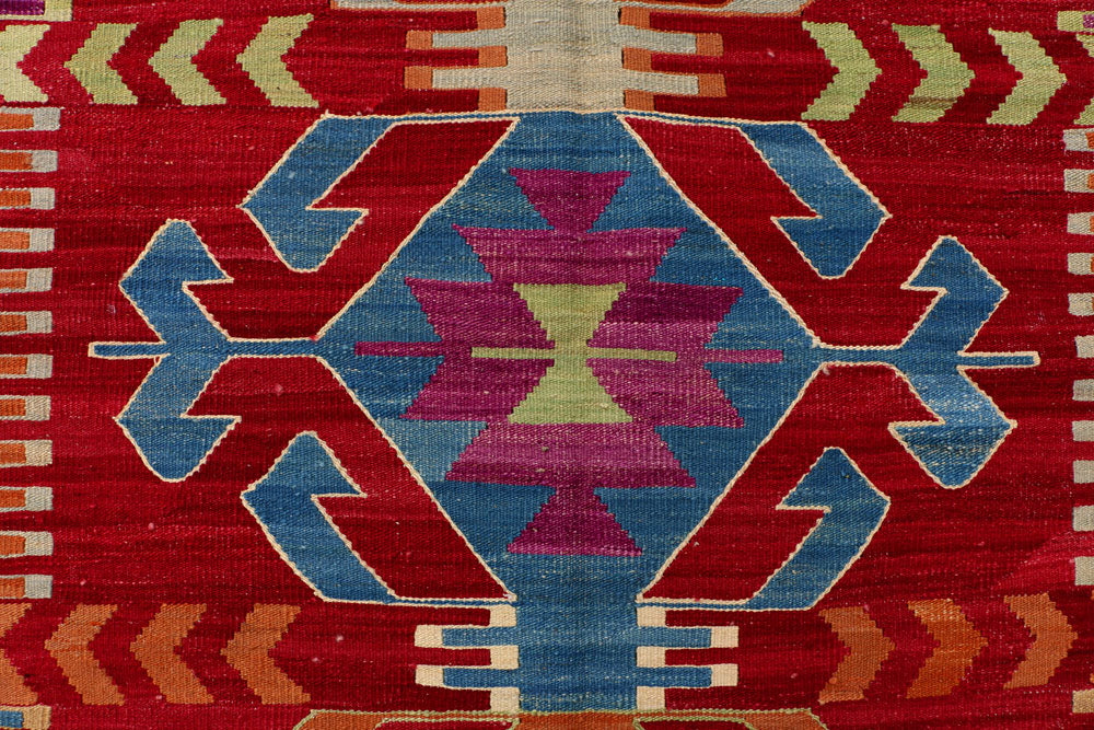 Multi Colored Kilim 7' 1 x 9' 8 - No. 39541 - ALRUG Rug Store