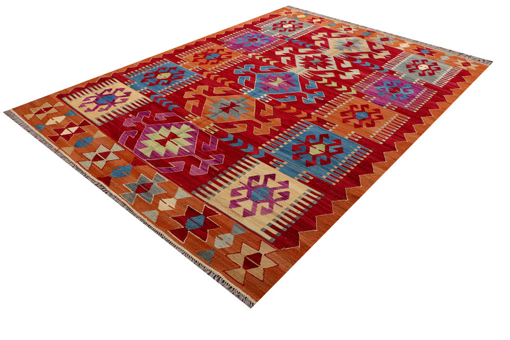 Multi Colored Kilim 7' 1 x 9' 8 - No. 39541 - ALRUG Rug Store