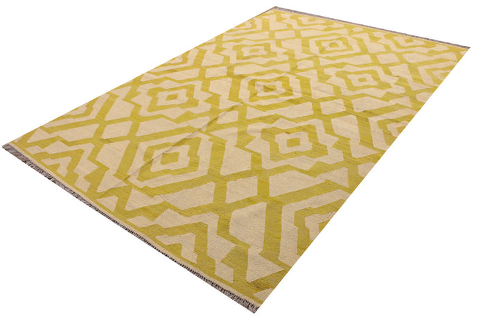 Khaki Kilim 6' 8 x 10' - No. 39542 - ALRUG Rug Store