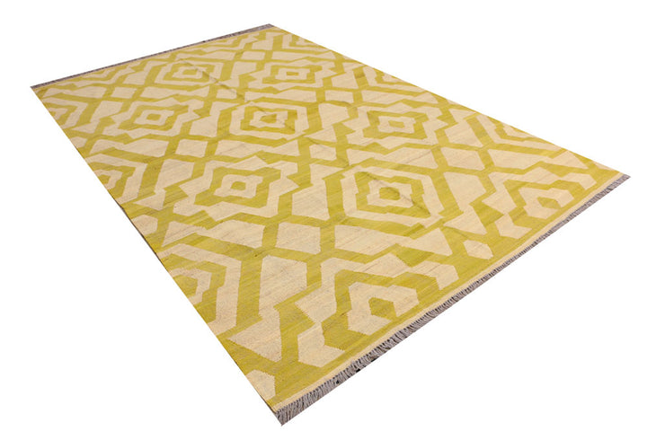 Khaki Kilim 6' 8 x 10' - No. 39542 - ALRUG Rug Store