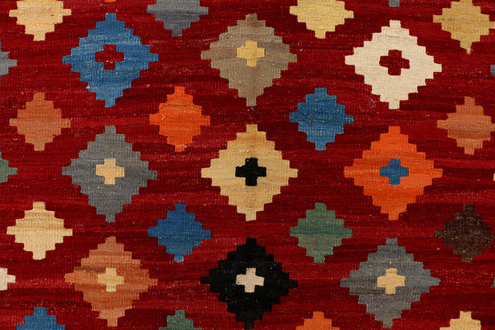 Maroon Kilim 6' 10 x 9' 9 - No. 39543 - ALRUG Rug Store