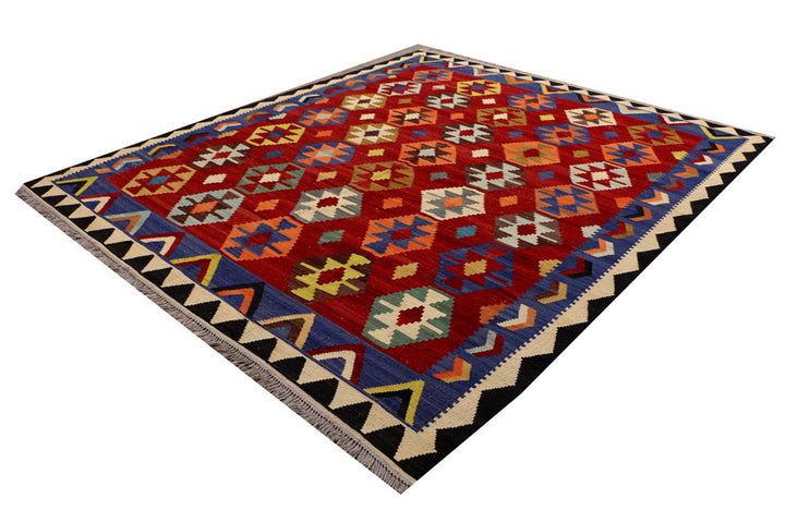 Firebrick Kilim 8' 5 x 9' 10 - No. 39545 - ALRUG Rug Store