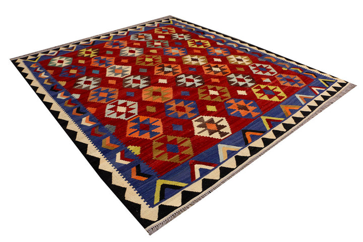 Firebrick Kilim 8' 5 x 9' 10 - No. 39545 - ALRUG Rug Store