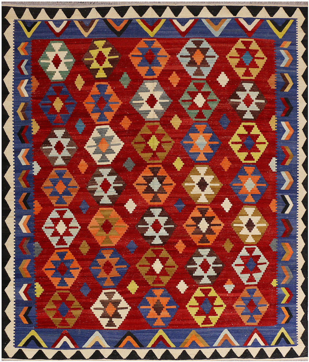 Firebrick Kilim 8' 5 x 9' 10 - No. 39545 - ALRUG Rug Store
