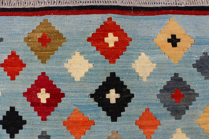 Light Slate Grey Kilim 6' 8 x 9' 10 - No. 39547 - ALRUG Rug Store