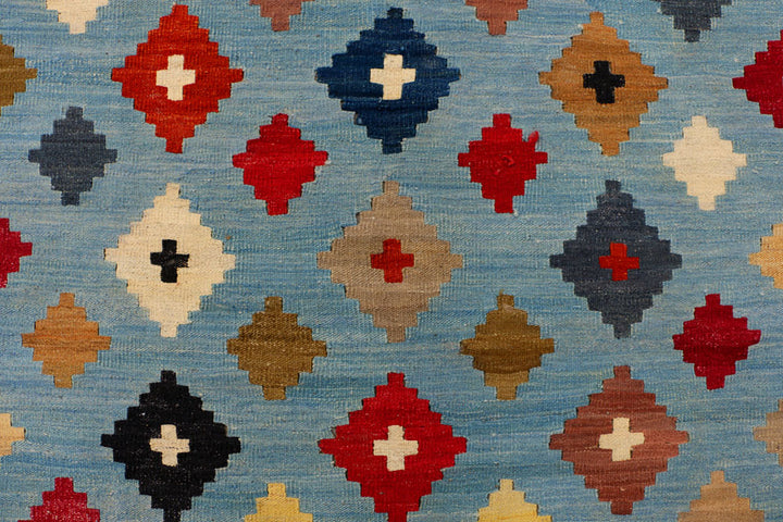 Light Slate Grey Kilim 6' 8 x 9' 10 - No. 39547 - ALRUG Rug Store