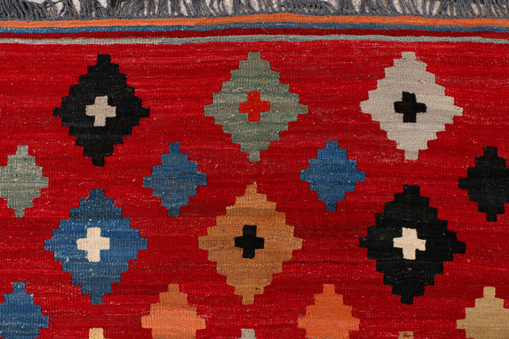 Firebrick Kilim 6' 8 x 9' 11 - No. 39548 - ALRUG Rug Store