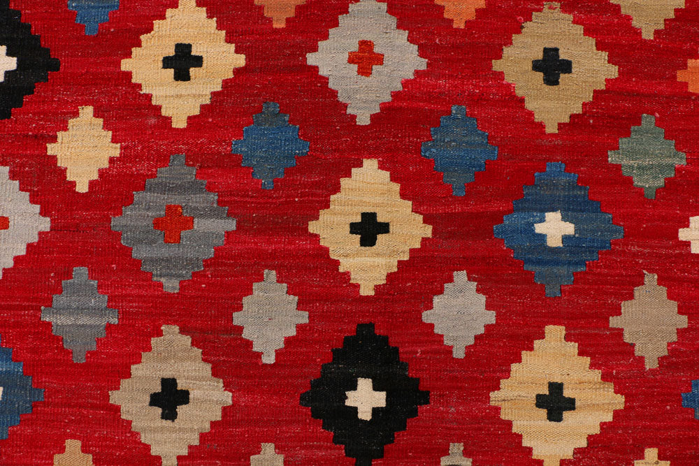 Firebrick Kilim 6' 8 x 9' 11 - No. 39548 - ALRUG Rug Store