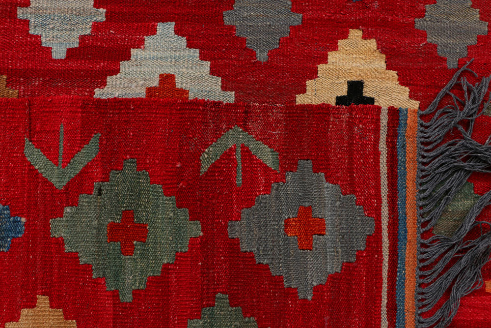 Firebrick Kilim 6' 8 x 9' 11 - No. 39548 - ALRUG Rug Store