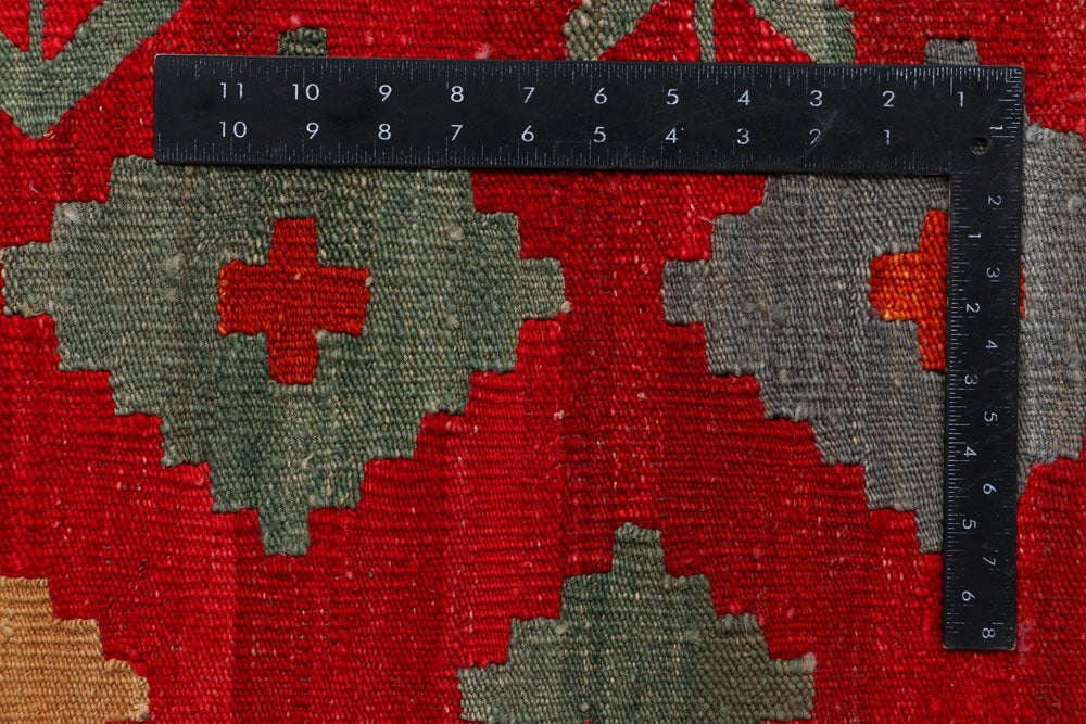 Firebrick Kilim 6' 8 x 9' 11 - No. 39548 - ALRUG Rug Store