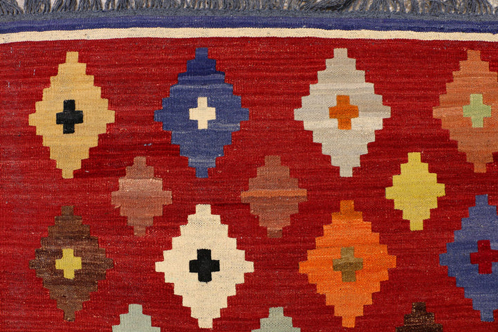 Firebrick Kilim 8' 6 x 10' 2 - No. 39549 - ALRUG Rug Store