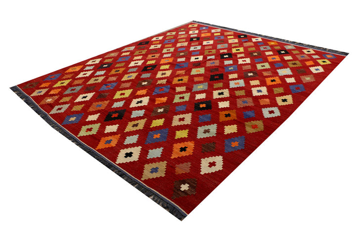Firebrick Kilim 8' 6 x 10' 2 - No. 39549 - ALRUG Rug Store