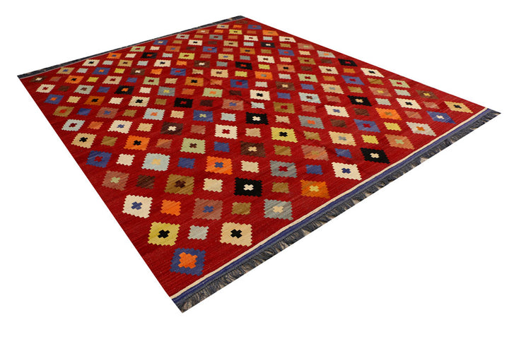 Firebrick Kilim 8' 6 x 10' 2 - No. 39549 - ALRUG Rug Store