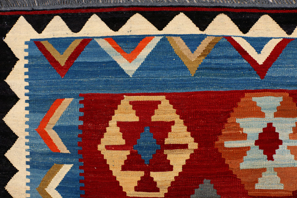 Firebrick Kilim 7' 1 x 10' 6 - No. 39550 - ALRUG Rug Store