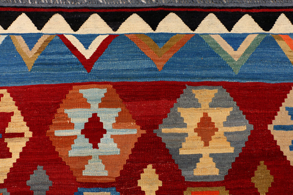 Firebrick Kilim 7' 1 x 10' 6 - No. 39550 - ALRUG Rug Store