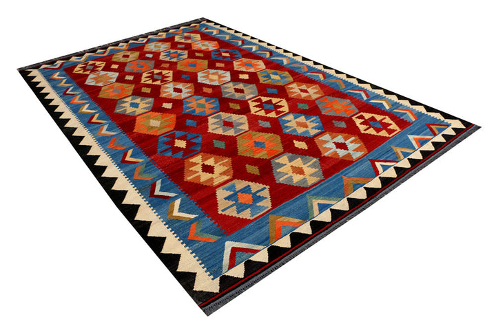 Firebrick Kilim 7' 1 x 10' 6 - No. 39550 - ALRUG Rug Store