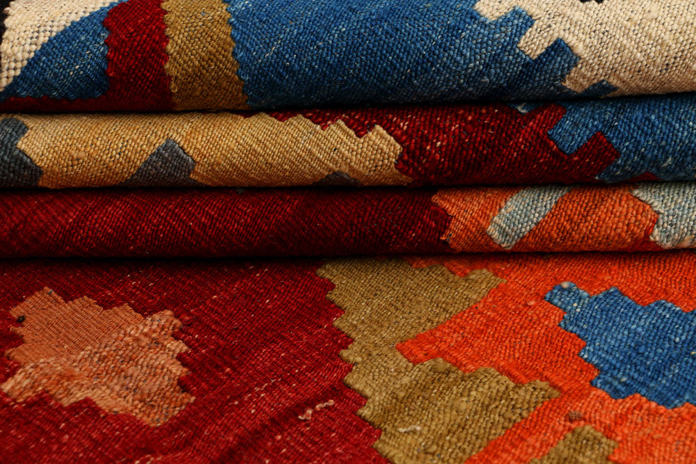 Firebrick Kilim 7' 1 x 10' 6 - No. 39550 - ALRUG Rug Store